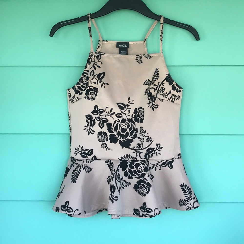 Peplum Velvet Top
